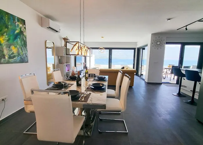 Luxury Adria With Private Pool And Sea View Lejlighed Vinjerac